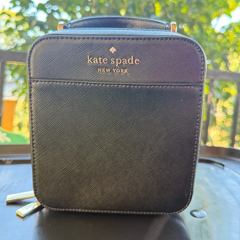 Kate Spade Black Wallet with Gold Zipper